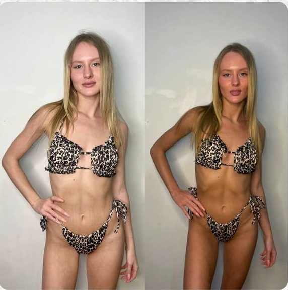 Résultats Spray tan Avant Après